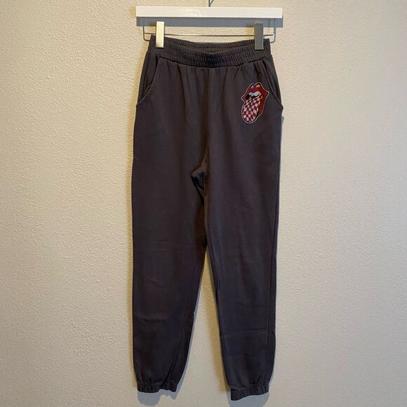The Rolling Stones sweatpants size XS loungewear gray band - Picture 1 of 8